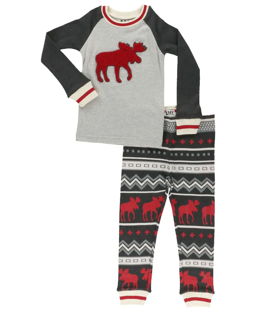 Cabin Moose Kid's Long Sleeve PJ's