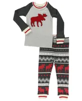 Cabin Moose Kid's Long Sleeve PJ's