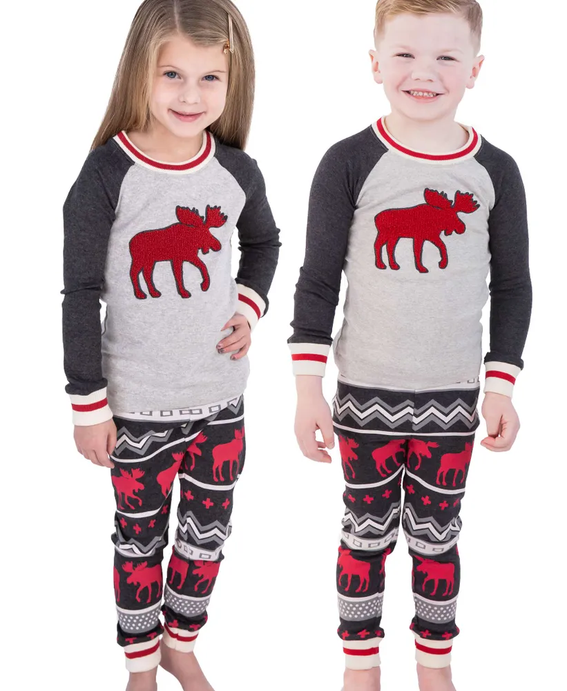 Cabin Moose Kid's Long Sleeve PJ's