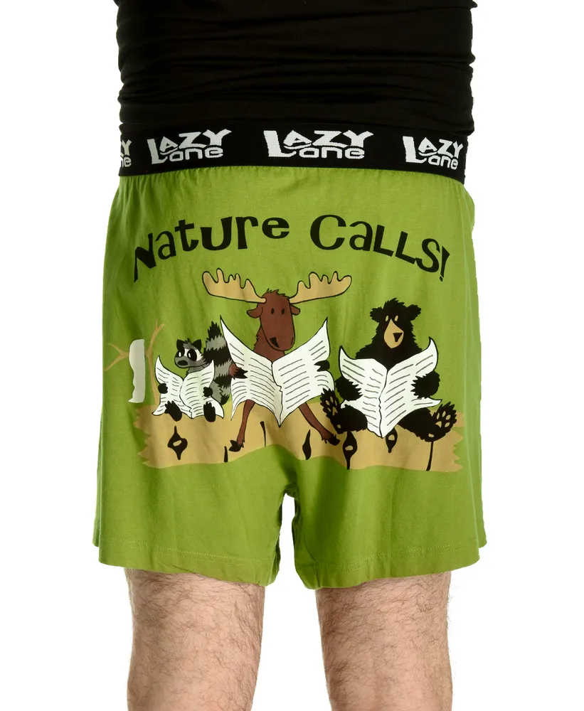 Nature Calls Men's Comical Boxers