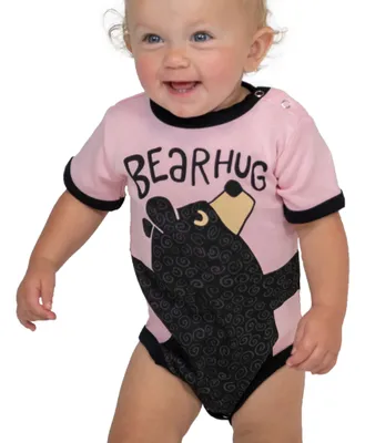 Bear Hug Pink Infant Creeper Onesie