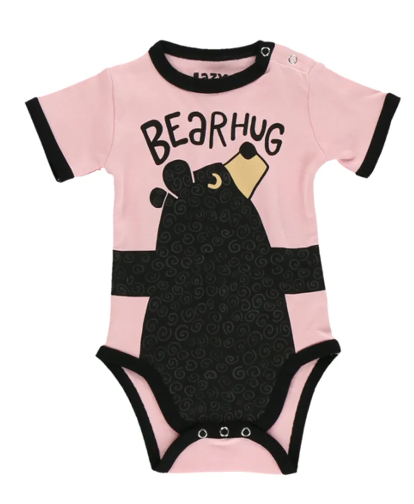 Bear Hug Pink Infant Creeper Onesie