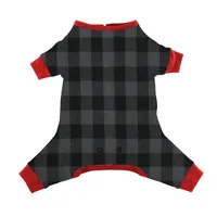 Grey Plaid Dog Onesie Flapjack