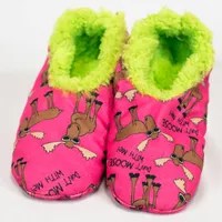 Don't Moose With Me Fuzzy Feet Slipper