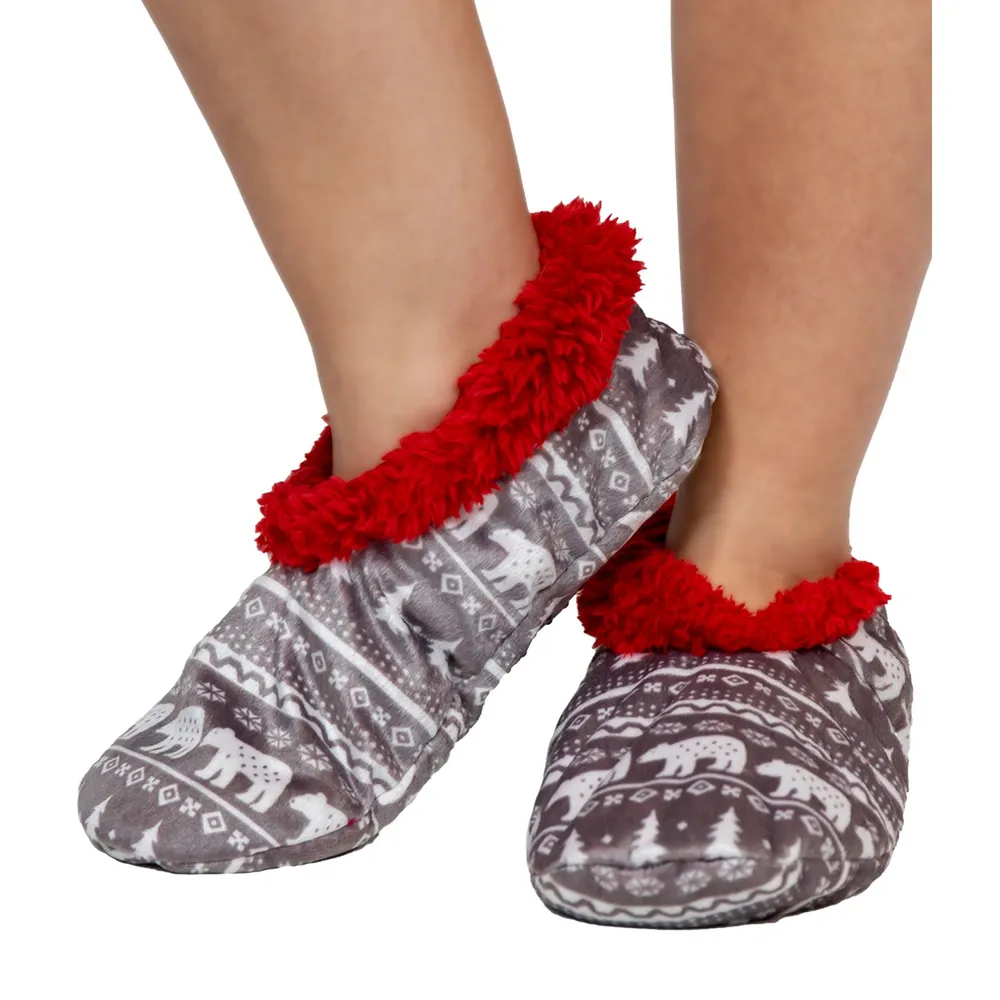 Nordic Bear Fuzzy Feet Slipper