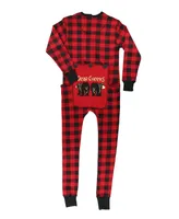 Bear Cheeks Adult Plaid Onesie Flapjack