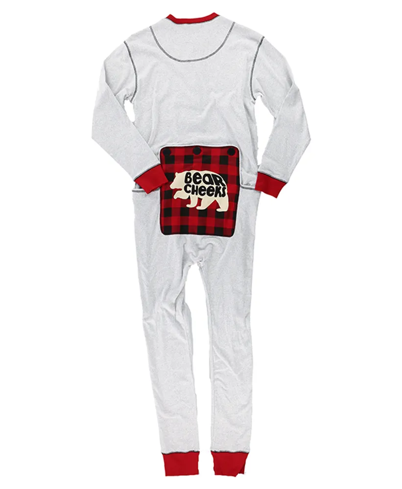 Grey Bear Cheeks Adult Onesie Flapjack