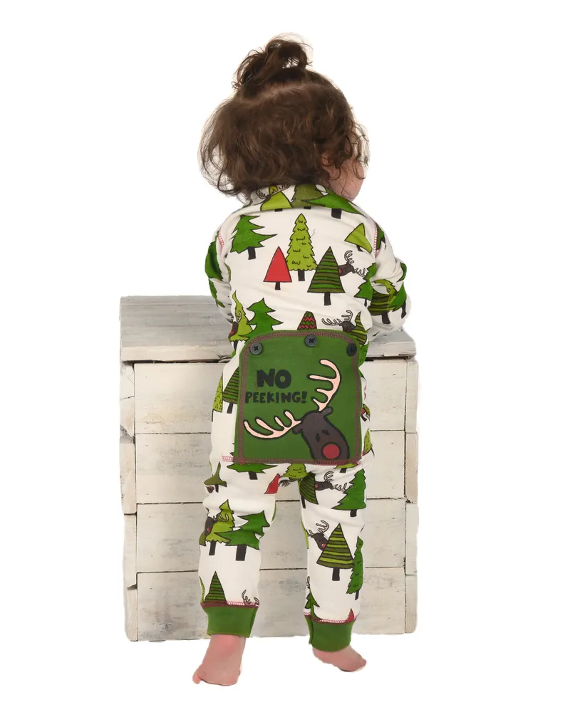 No Peeking Infant Reindeer Onesie Flapjack