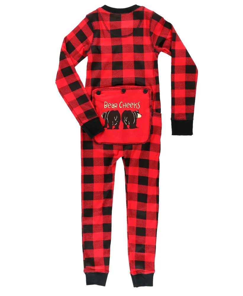 Bear Cheeks Kid & Youth Plaid Onesie Flapjack