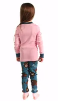 Buff Babe Pink Kid's Long Sleeve PJ's