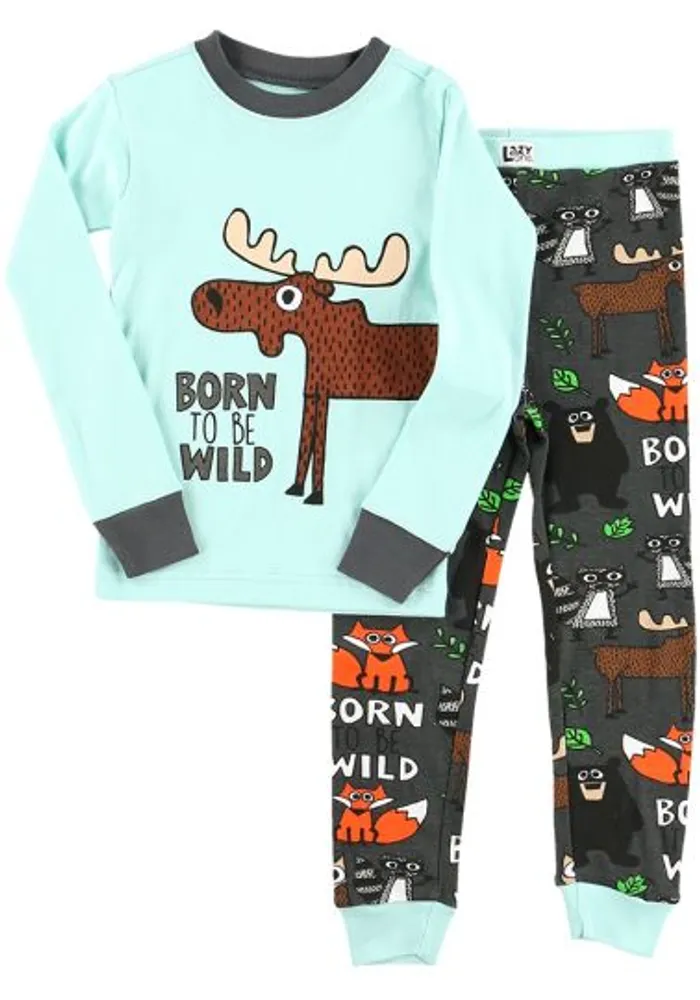 Born To Be Wild Kid's Long Sleeve Critter PJ's