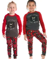 Don't Wake Bear Kid's Long Sleeve PJ's