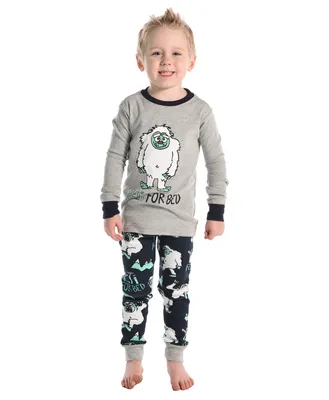 Yeti For Bed Kid's Long Sleeve PJ's