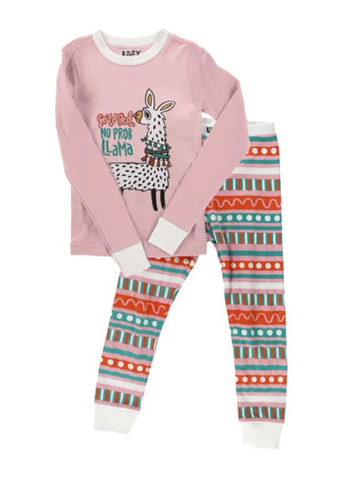 No Prob Llama Kid's Long Sleeve PJ's