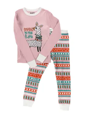 No Prob Llama Kid's Long Sleeve PJ's