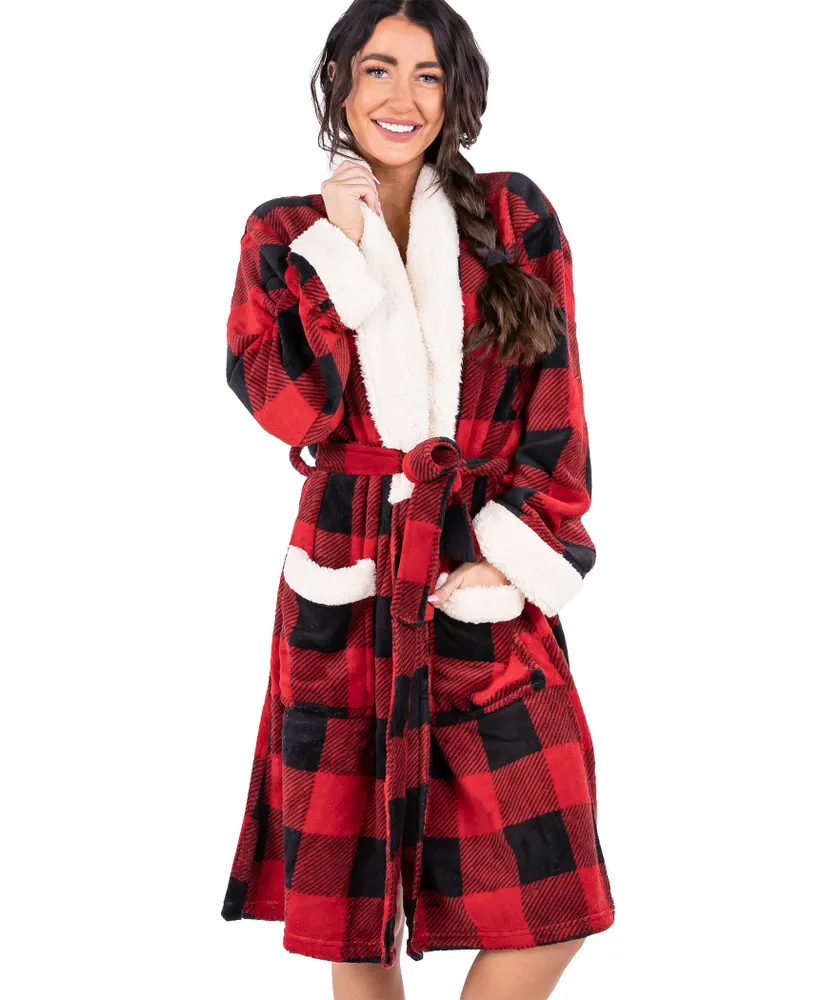 Moose Plaid Bathrobe