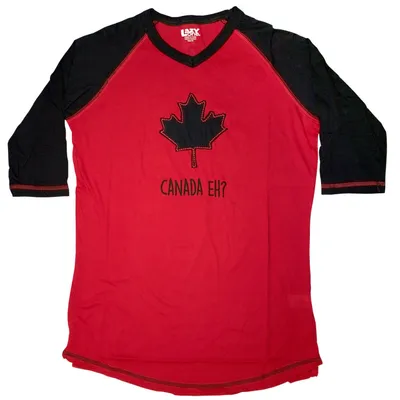 Canada Eh? Black & Red Women's Tall Tee