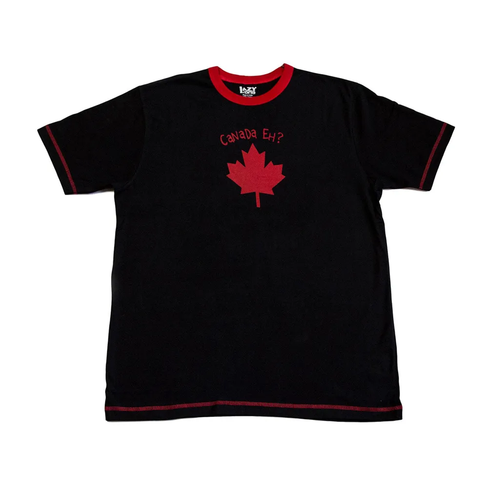 Canada Eh? Black Men's PJ Tee