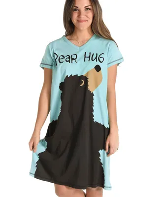 Bear Hug Women's V-neck Nightshirt