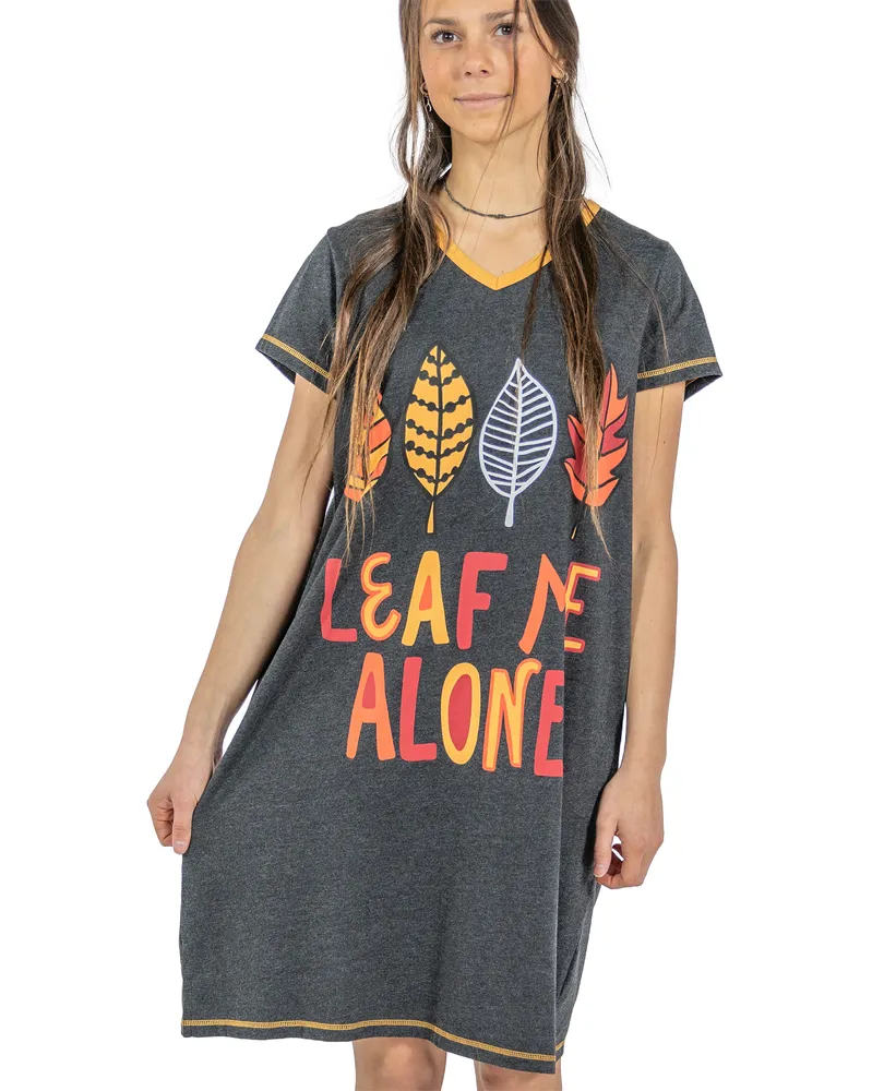 Leaf Me Alone V-Neck Nightshirt