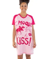 Moose Kiss V-Neck Nightshirt