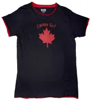 Canada Eh? Black Women's Fitted Tee