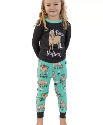 Pasture Bedtime Mint Horse PJ Set