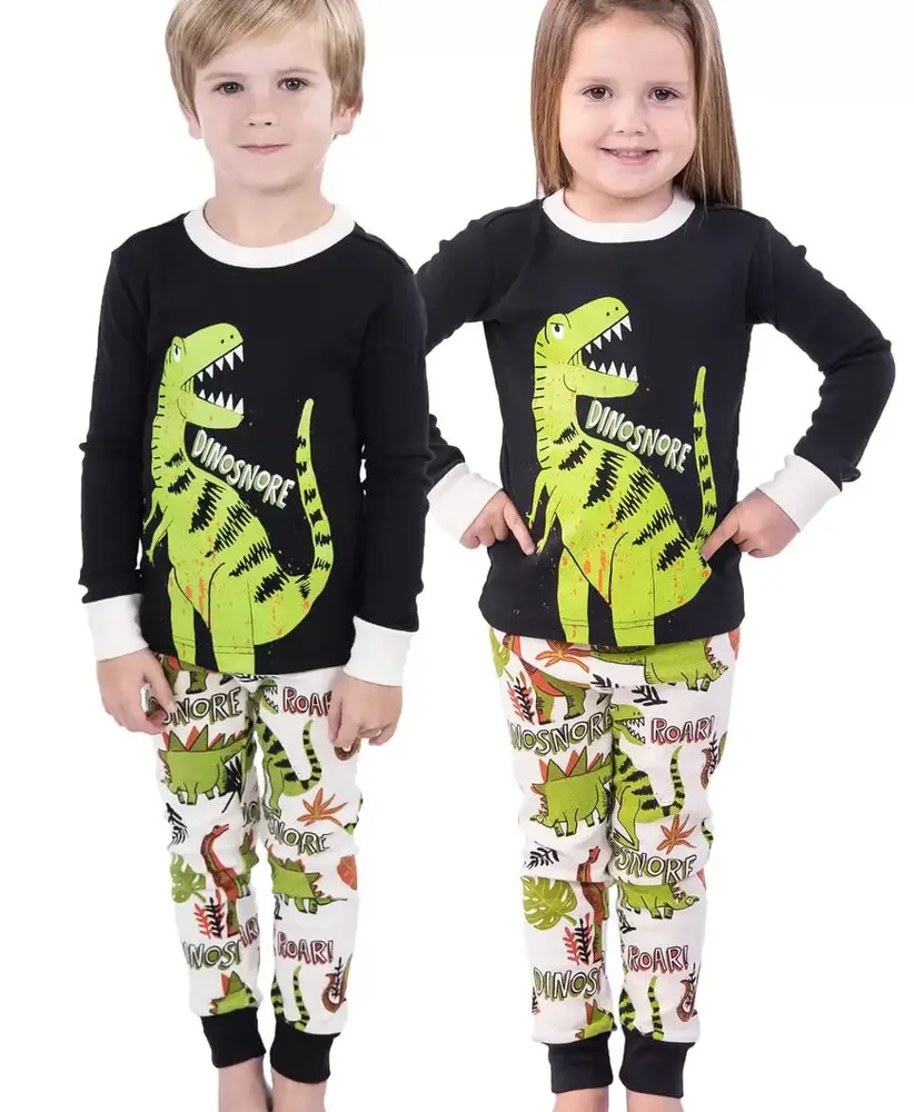 Dinosnore Kid's Long Sleeve PJ's