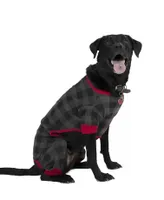 Grey Plaid Dog Onesie Flapjack