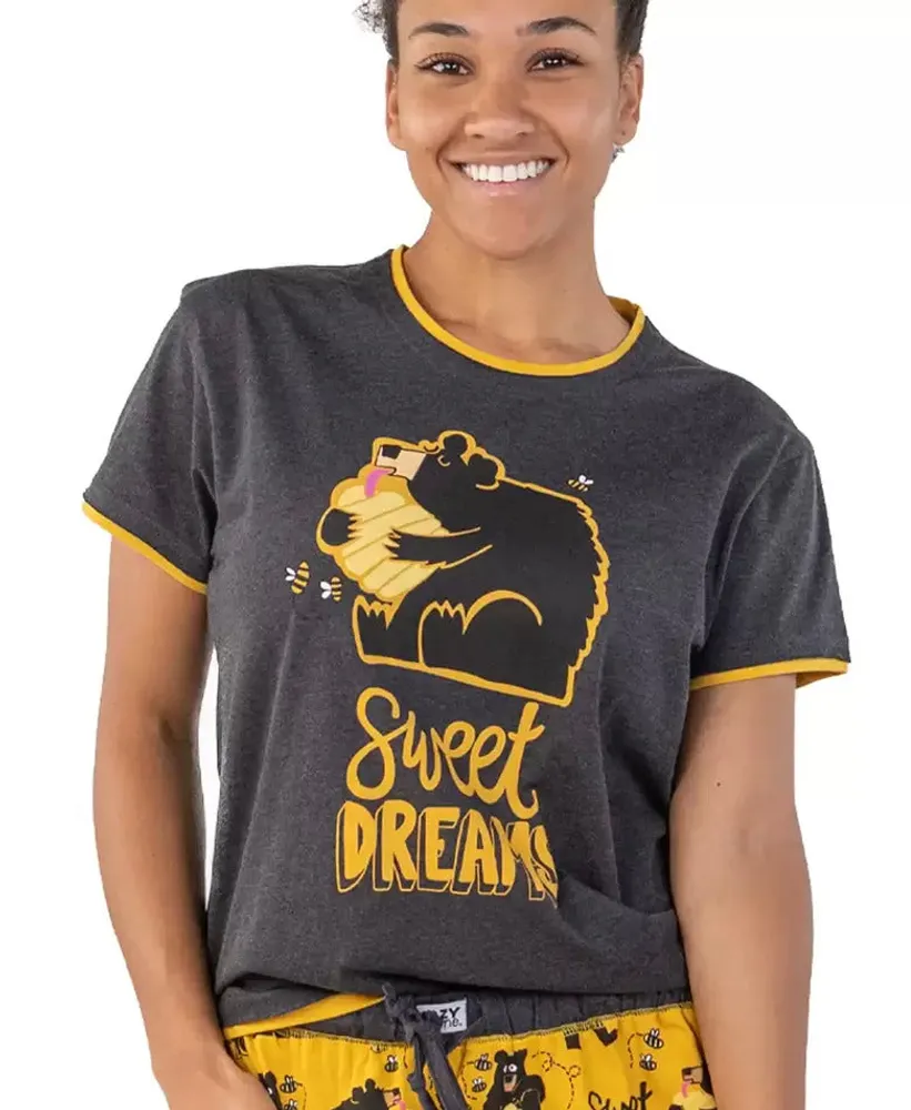 Sweet Dreams Women's Relaxed Fit Bear PJ Tee