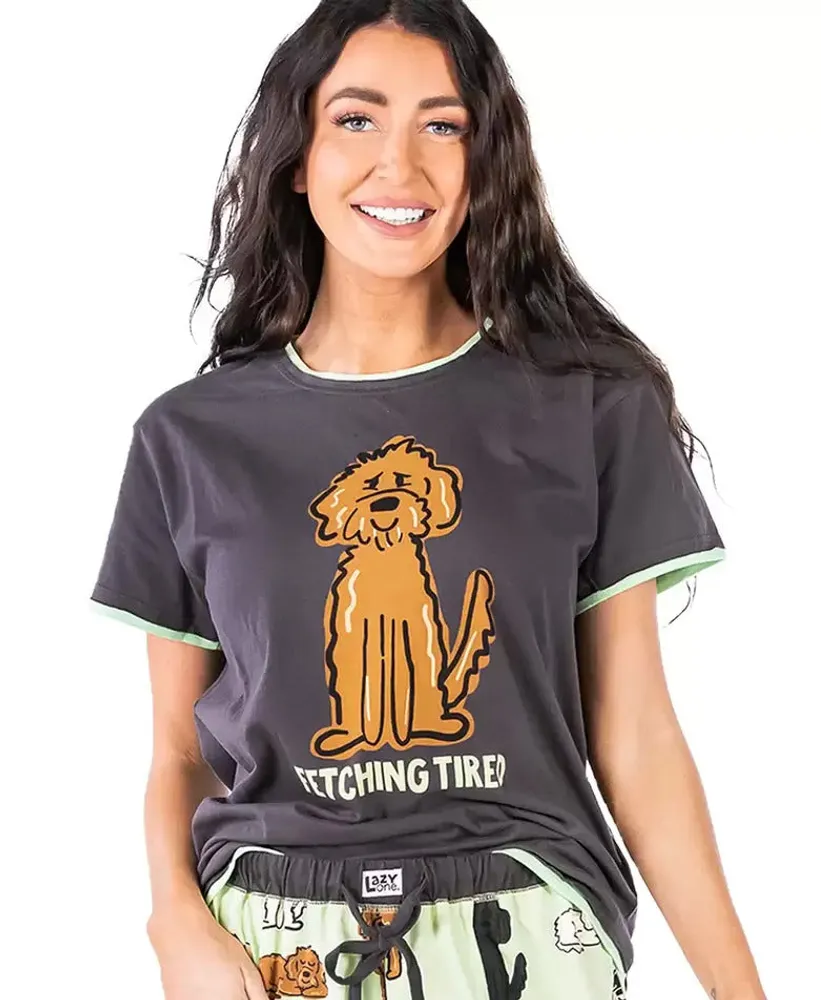 Fetching Tired Women's Relaxed Fit Dog PJ Tee