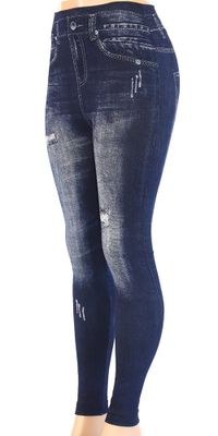 Plus Cat Paw Detailed Jeggings Blue