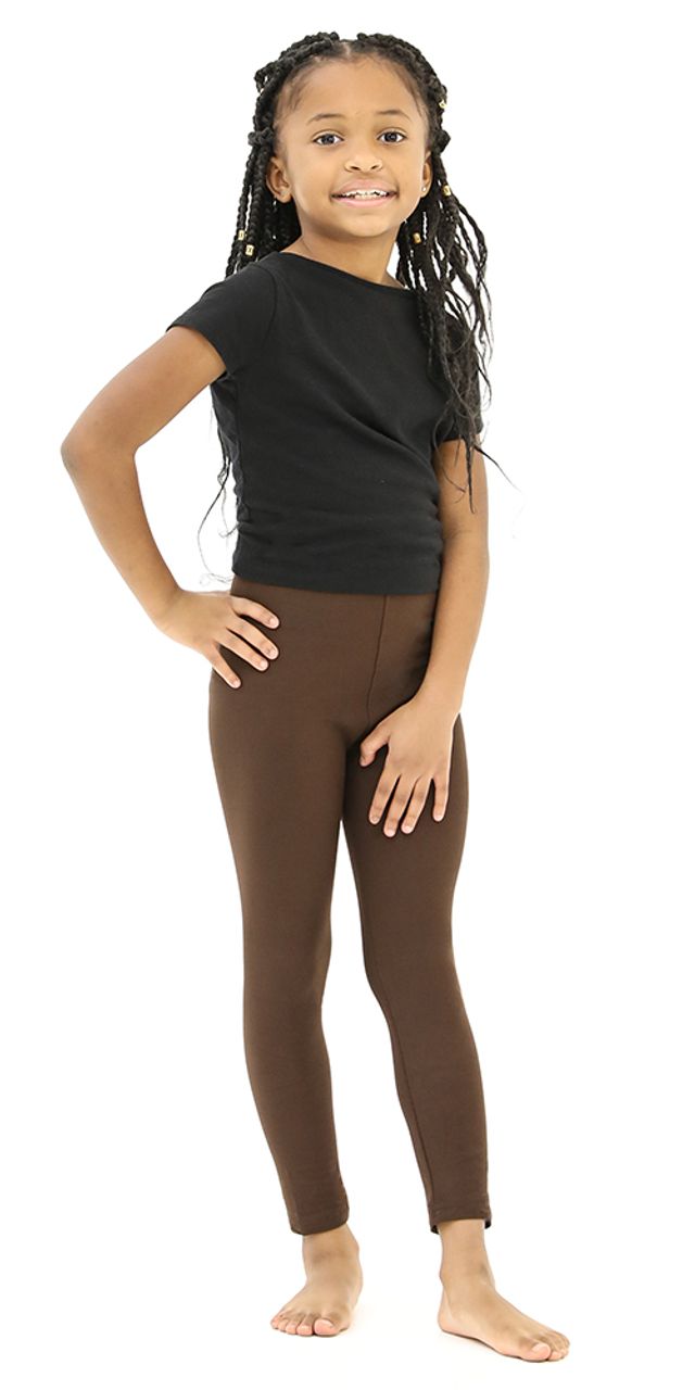 FUTURO FASHION Full Length Cotton Girls Leggings Plain Pants Kids Brown Age  6 Years : Amazon.in: Fashion