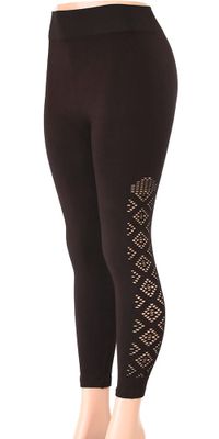 Plus Seamless Laser Cut Yoga Leggings