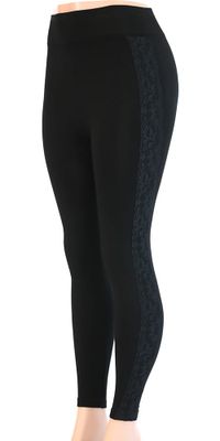 Plus Seamless Lace Striped Leggings