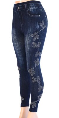 Jeggings with Shiny Side Shiny Stones