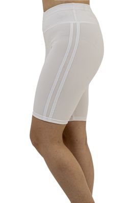 High Waisted Ultra Perform Side Striped Cycling Shorts White