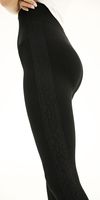 Plus Seamless Active Leggings with Side Lace-Striped