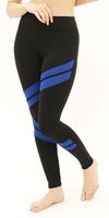 High Waisted Duo Leggings with Delft Blue Panels