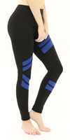 High Waisted Duo Leggings with Delft Blue Panels