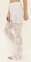 Rose Design Lace Leggings Flare