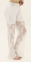 Rose Design Lace Leggings Flare