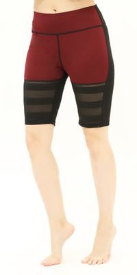 High Waisted Mesh Trainer Cycling Shorts