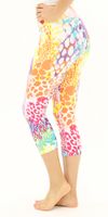 High Waisted Buttery Soft Summer Splash Capri Leggings