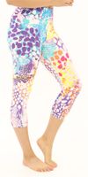 High Waisted Buttery Soft Summer Splash Capri Leggings