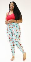 Plus High-Waist Christmas Santa Clauses Leggings