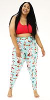 Plus High-Waist Christmas Santa Clauses Leggings