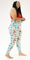 Plus High-Waist Christmas Santa Clauses Leggings