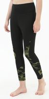 High-Waist 7/8 Active Yoga Leggings with Camouflage Panels