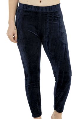 Velvet Warm Navy Leggings for Winter